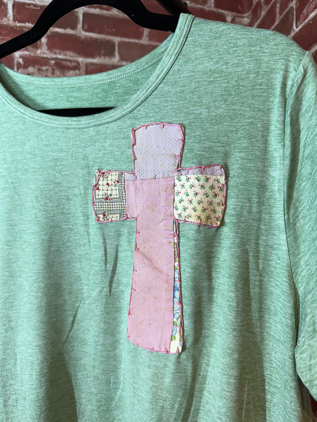 Cross Quilted Shirt, Sage Green - 2XLarge