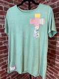 Cross Quilted Shirt, Sage Green - Large
