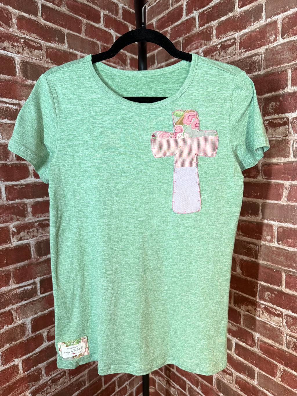 Cross Quilted Shirt, Sage Green -Small