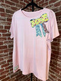 Bow Quilted Shirt, Pink - XLarge