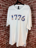 Americana Quilted Shirt with 1776, White -2XLarge
