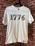 Americana Quilted Shirt with 1776, White -Medium