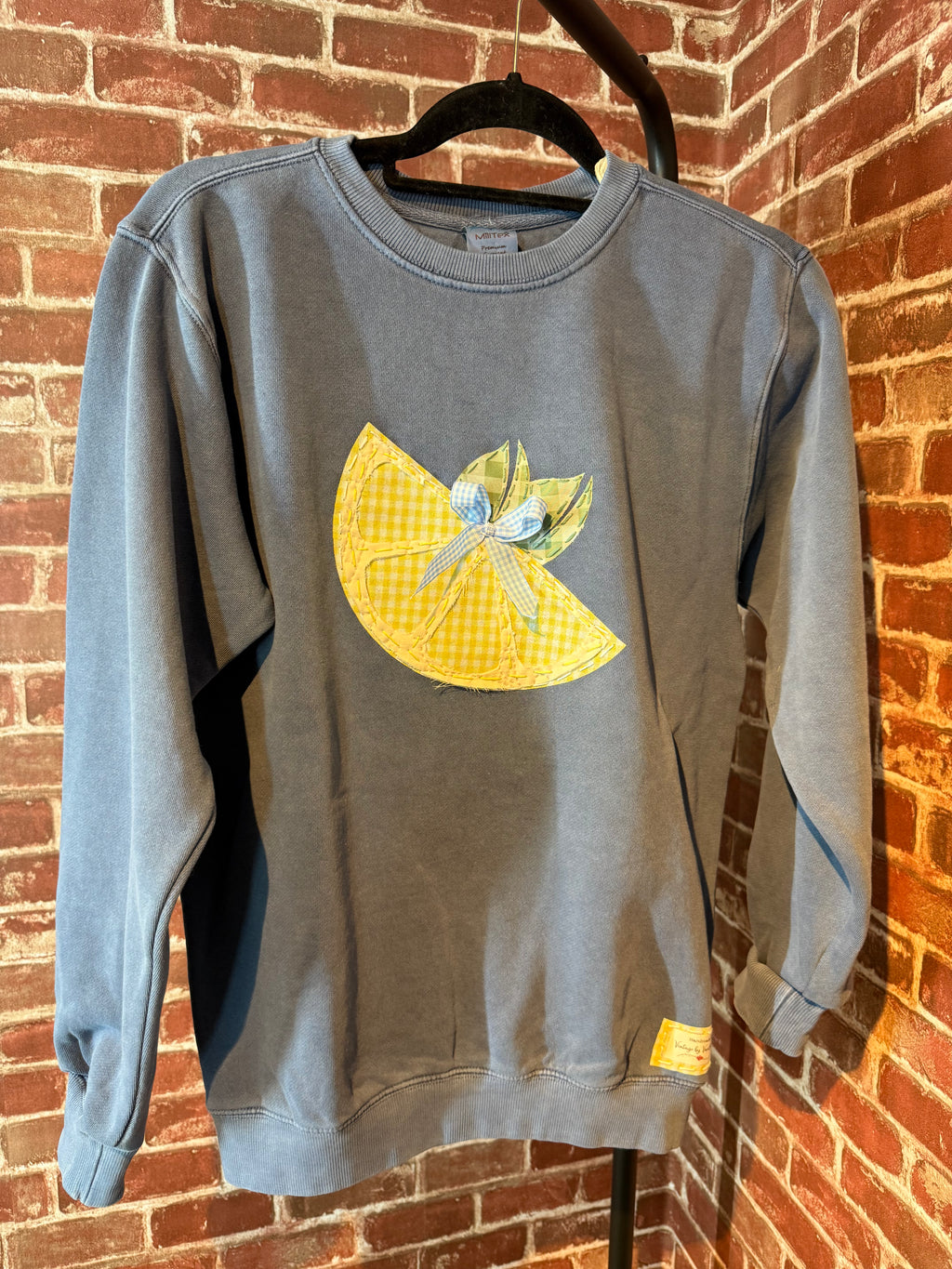 Lemon Drop Sweatshirt, Vintage Blue- Small