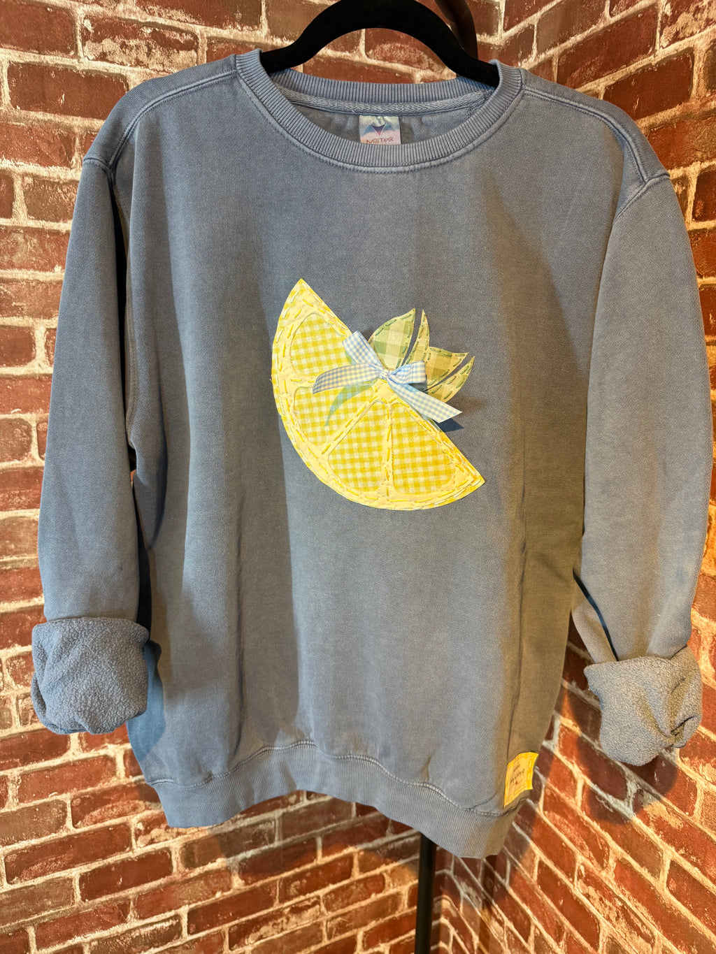 Lemon Drop Sweatshirt, Vintage Blue- Medium