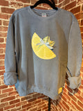 Lemon Drop Sweatshirt, Vintage Blue- Medium