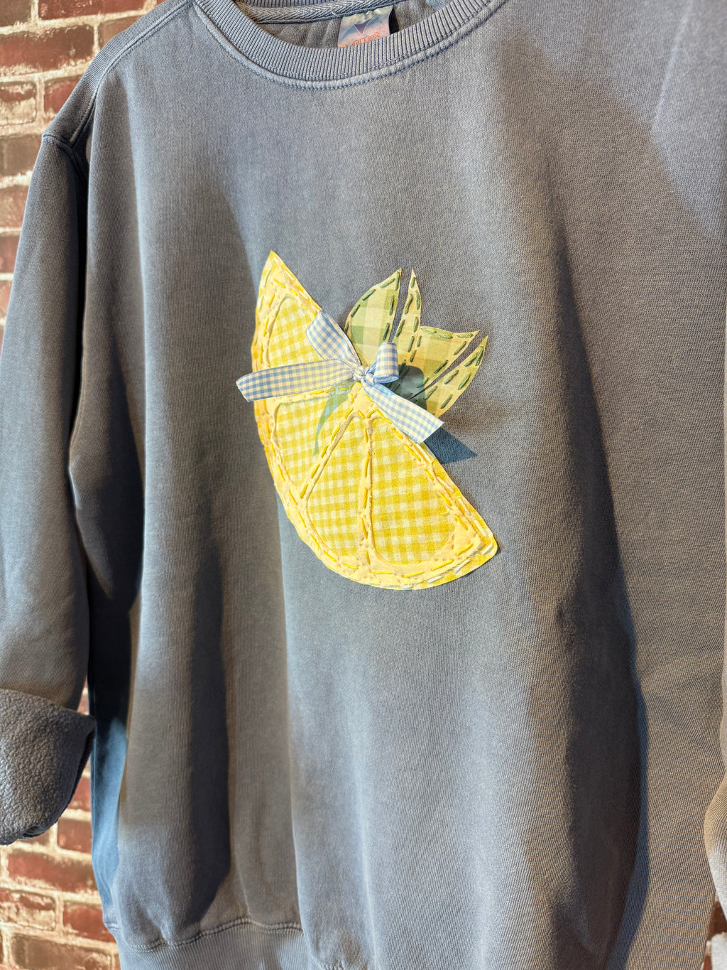Lemon Drop Sweatshirt, Vintage Blue- Medium