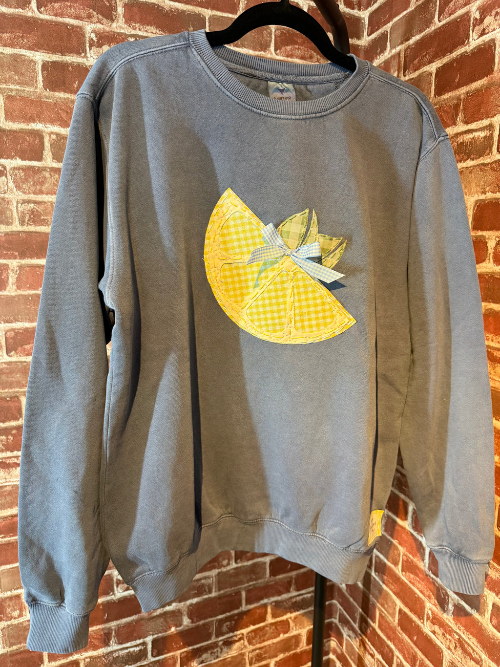 Lemon Drop Sweatshirt, Vintage Blue- Medium