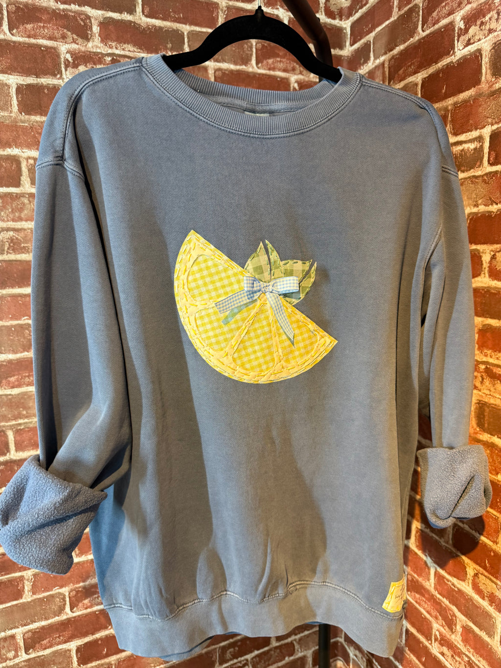 Lemon Drop Sweatshirt, Vintage Blue- 2XLarge