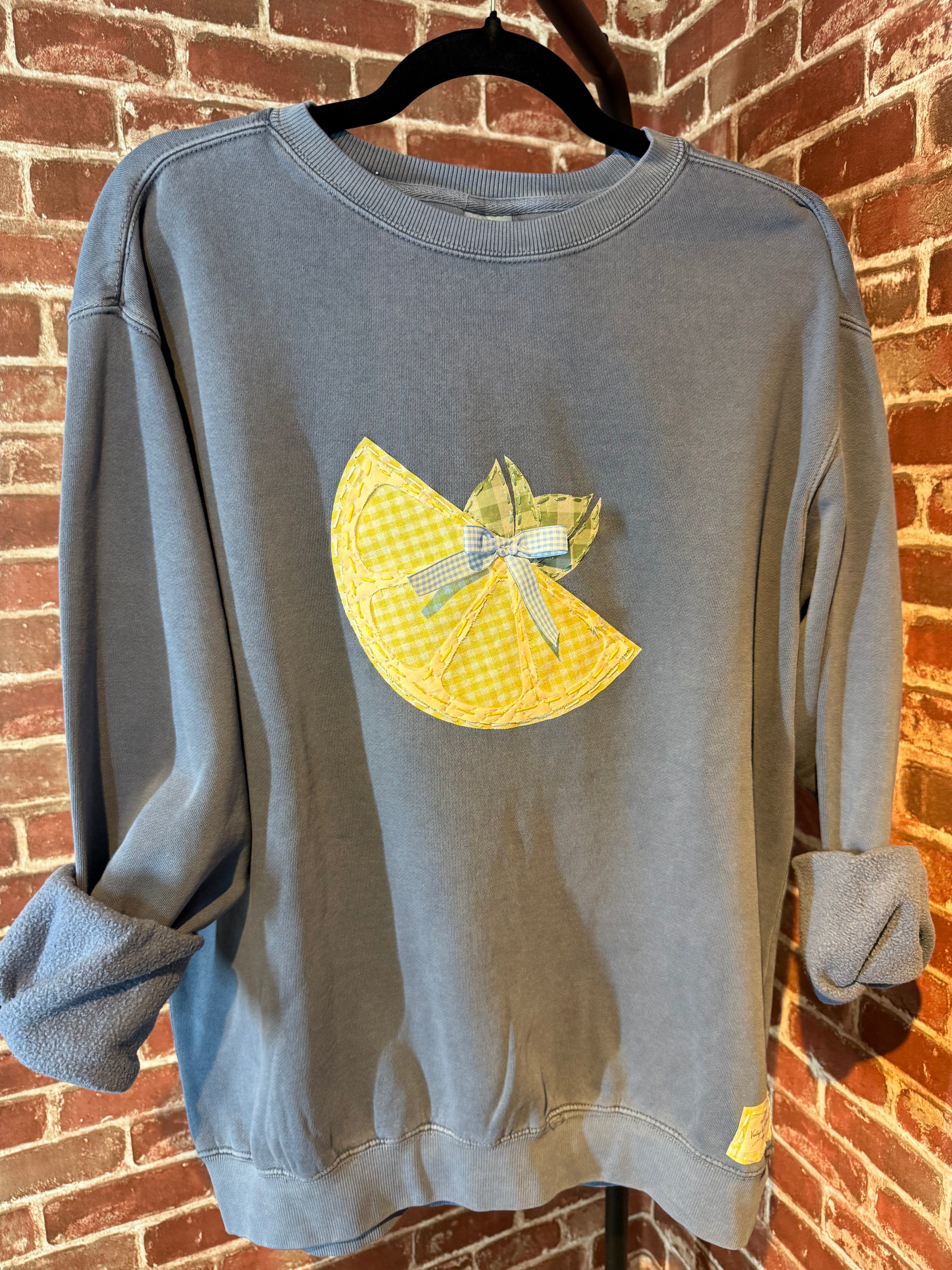Lemon Drop Sweatshirt, Vintage Blue- 2XLarge