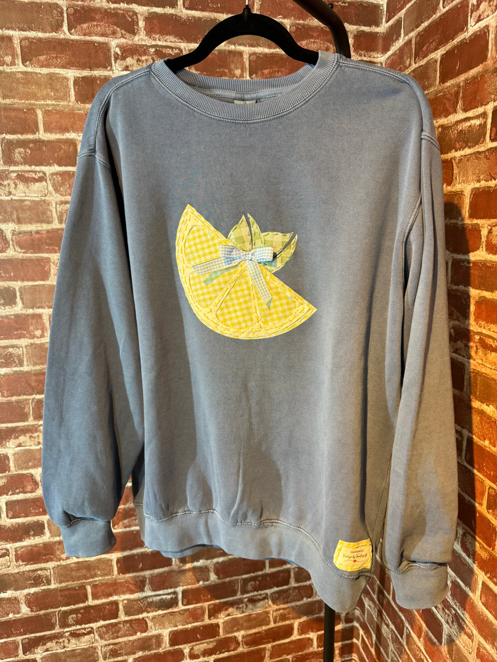 Lemon Drop Sweatshirt, Vintage Blue- 2XLarge