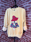 Yellow Quilted Sweatshirt -Small