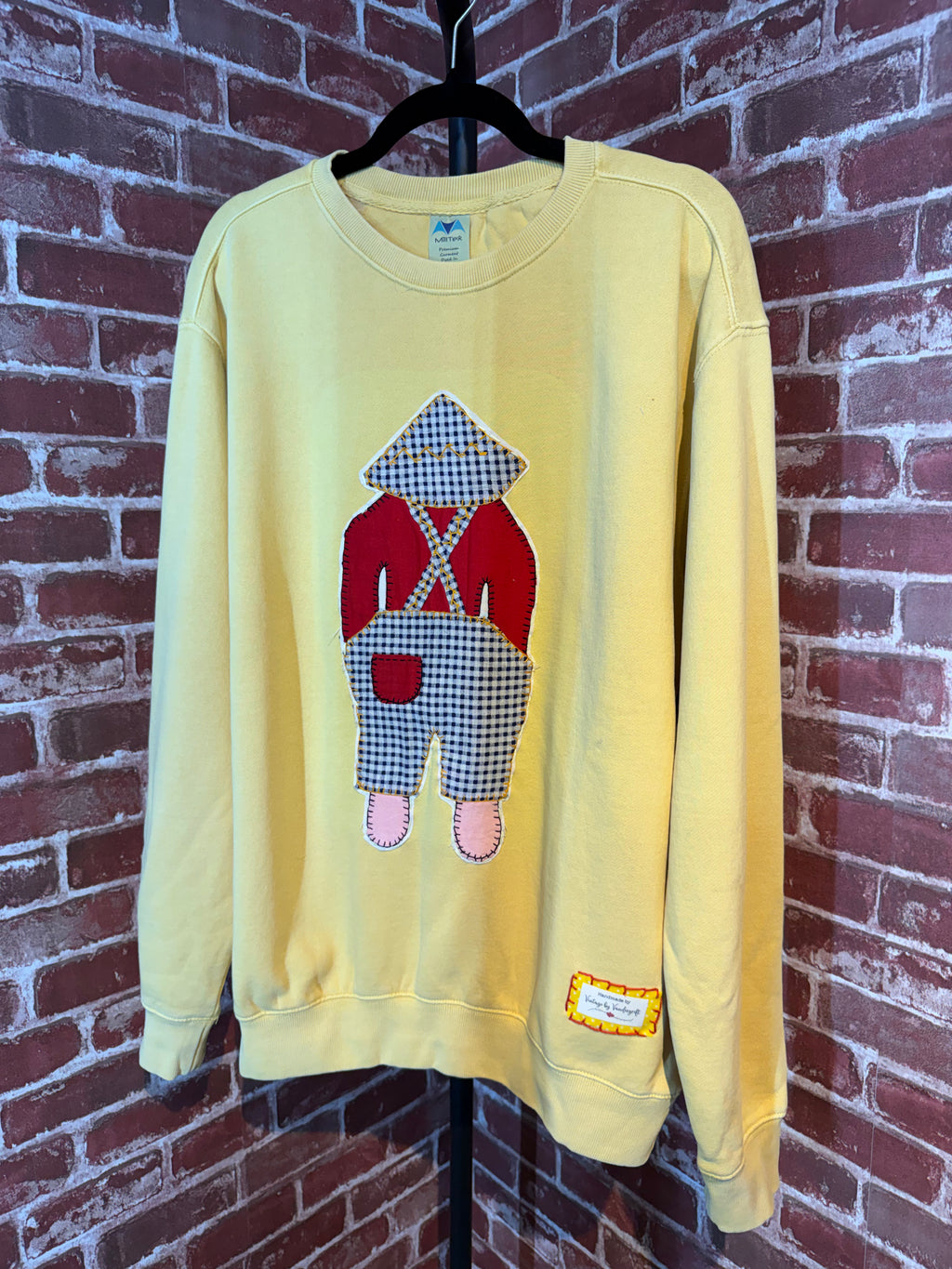 Yellow Quilted Sweatshirt -Large
