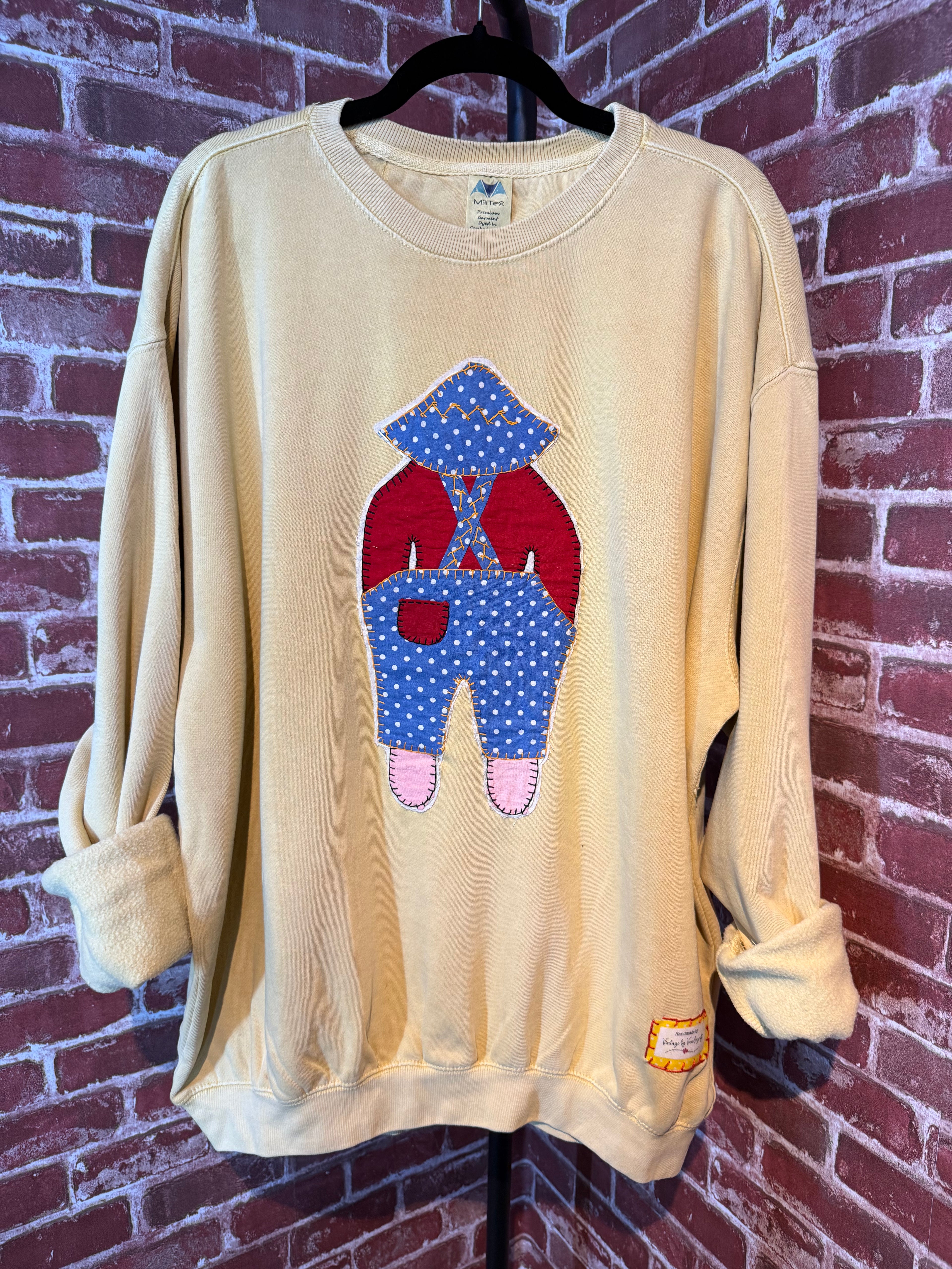 Yellow Quilted Sweatshirt -2XLarge