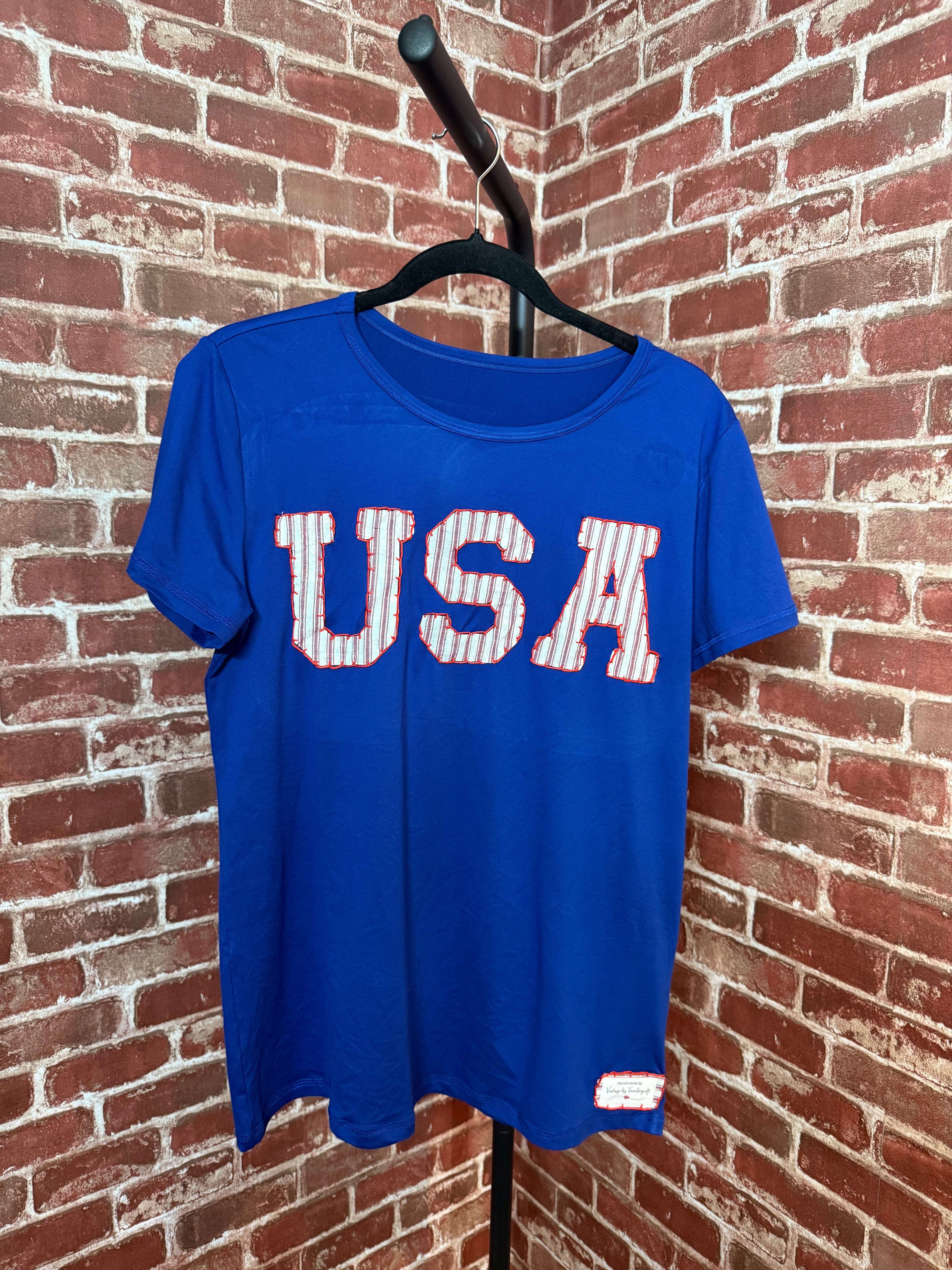 USA Quilted Shirt, Blue - Medium