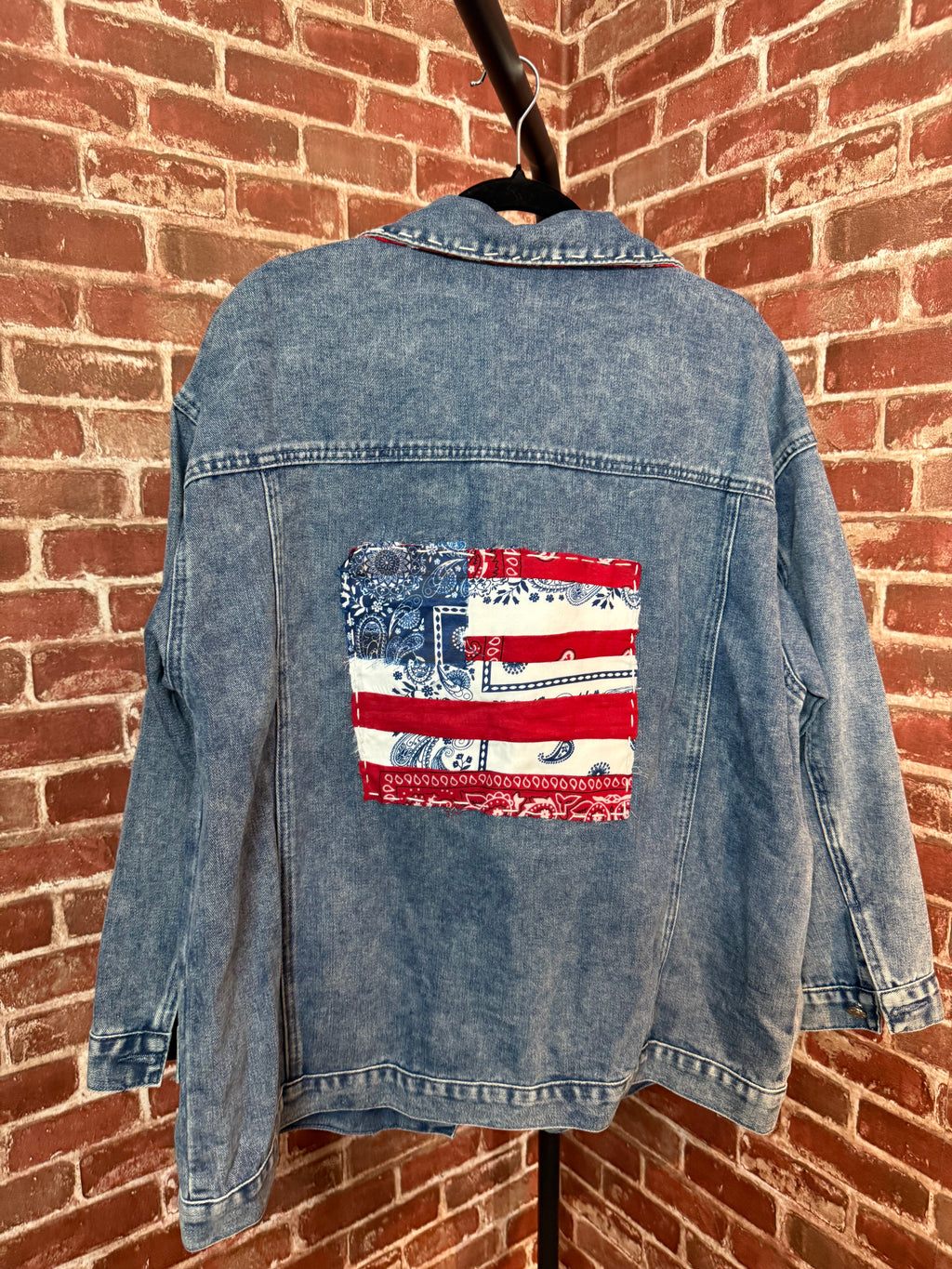 Flag Quilted, Jean Jacket - XLarge