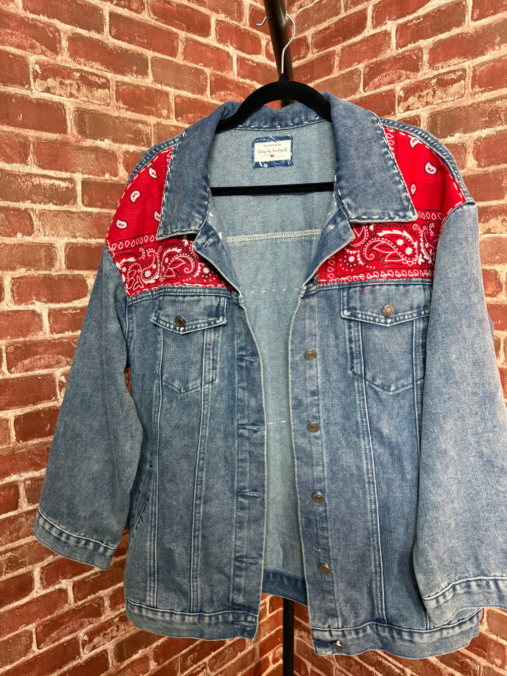 Flag Quilted, Jean Jacket - XLarge