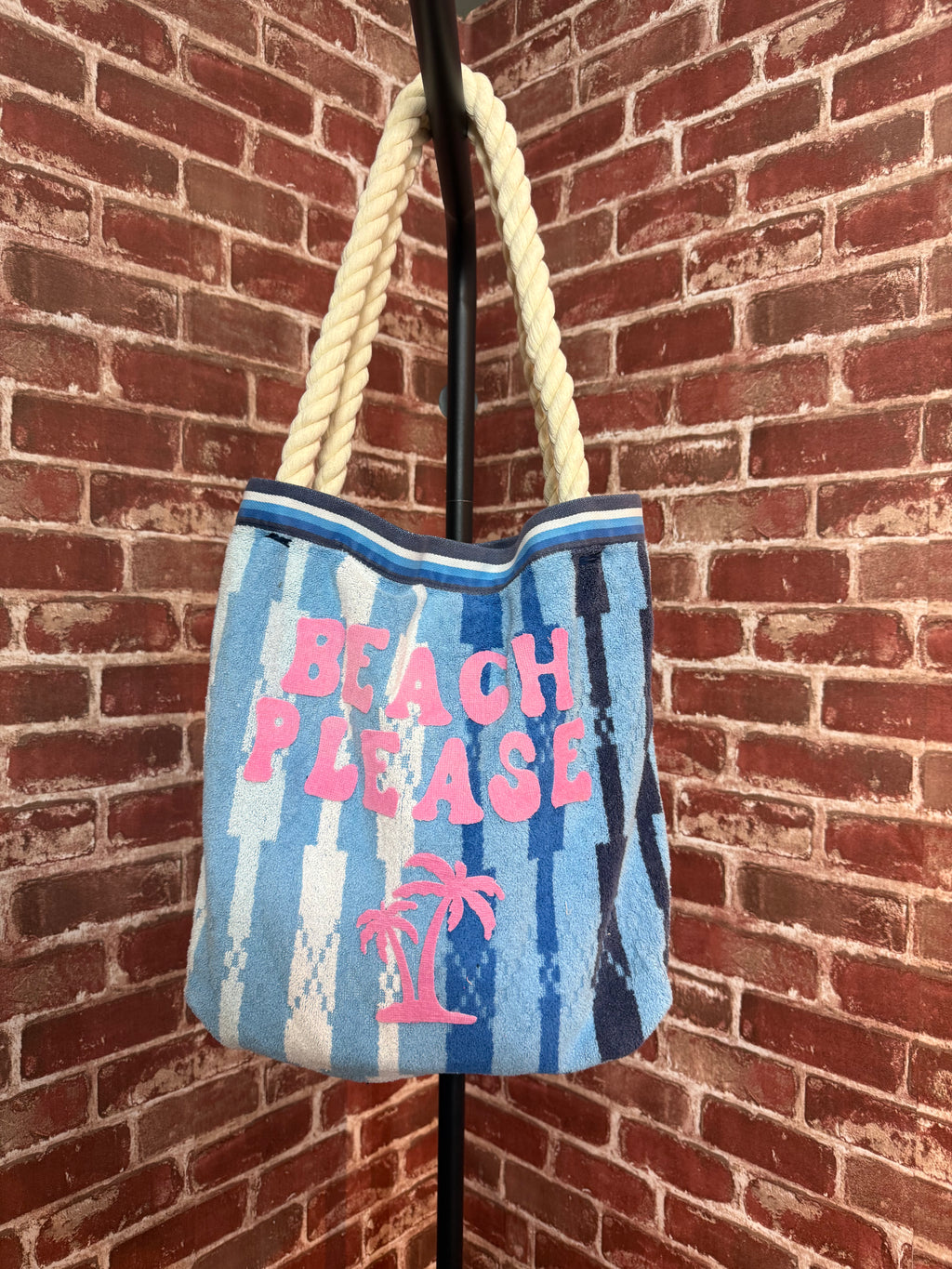 Beach Please Bag, Blue -Large