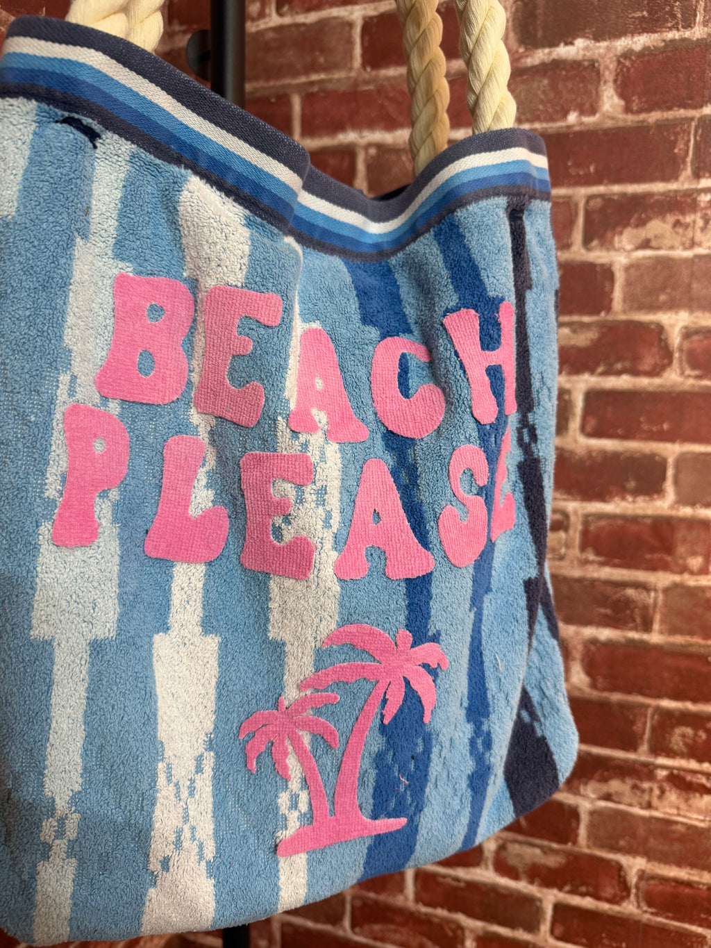 Beach Please Bag, Blue -Large