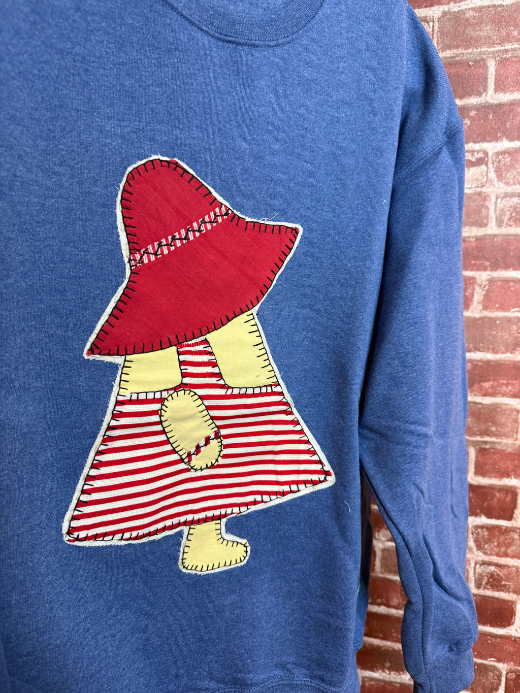 Blue Quilted Sweatshirt -Medium
