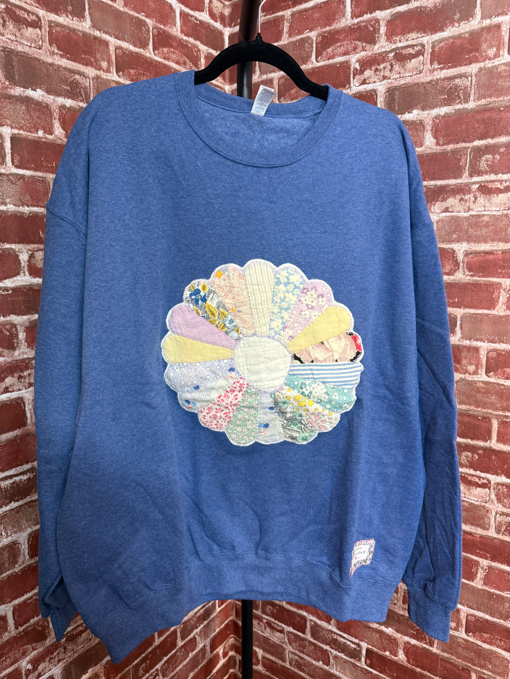 Blue Quilted Sweatshirt - XLarge