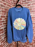 Blue Quilted Sweatshirt - 2XLarge