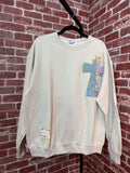 Tan Quilted Cross Sweatshirt -Large
