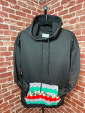 Afghan Pocket Hoodie Black- Medium