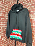 Afghan Pocket Hoodie Black- XLarge