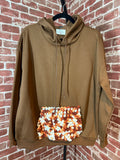 Afghan Pocket Hoodie Brown- Large