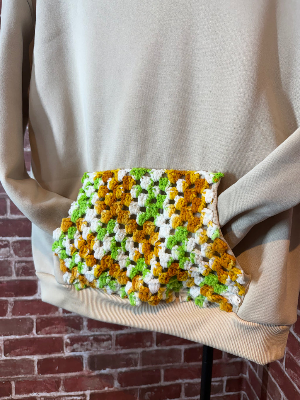 Afghan Pocket Hoodie Tan- Small