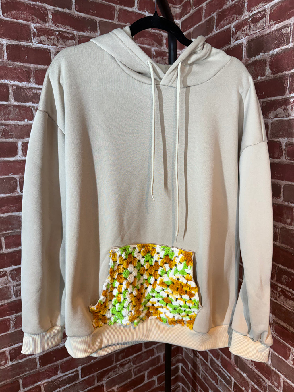Afghan Pocket Hoodie Tan- XLarge