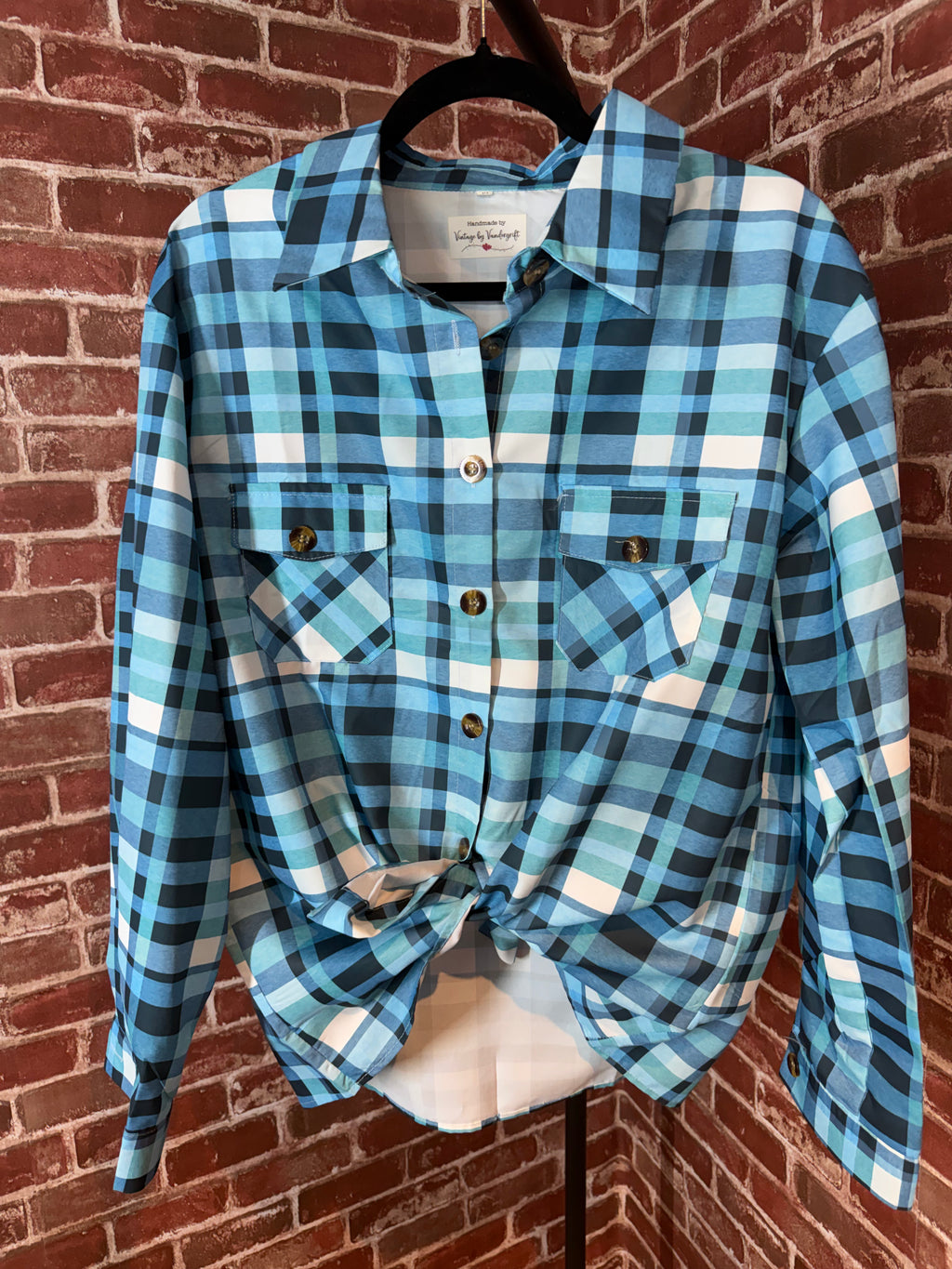 Blue Long Sleeve with Quilted Back- XLarge