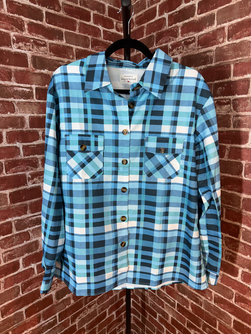 Blue Long Sleeve with Quilted Back- XLarge