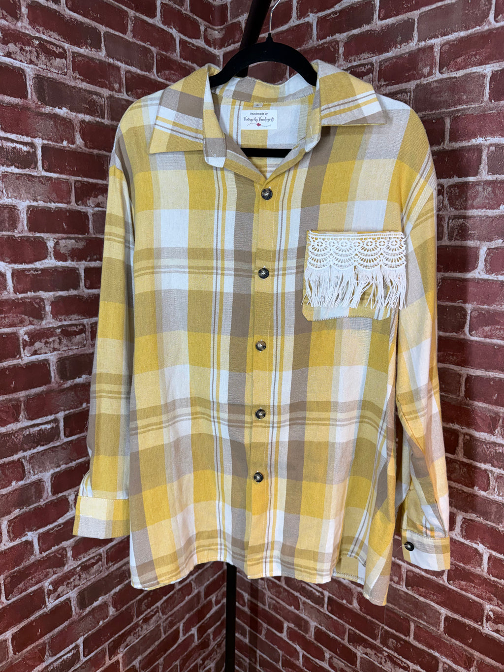 Yellow Long Sleeve with Quilted Back- Large