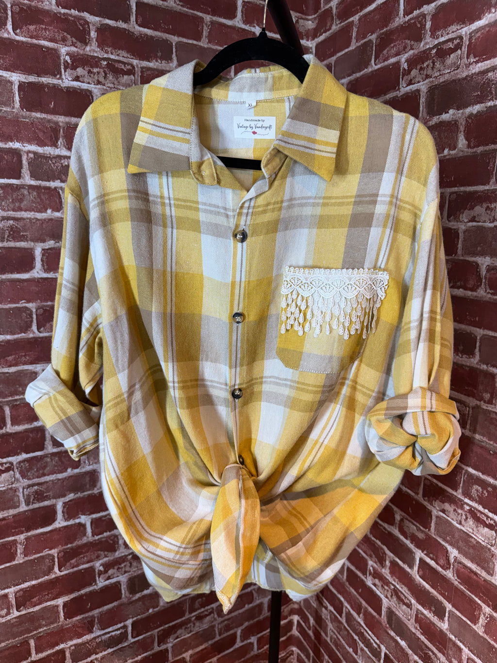 Yellow Long Sleeve with Quilted Back- XLarge