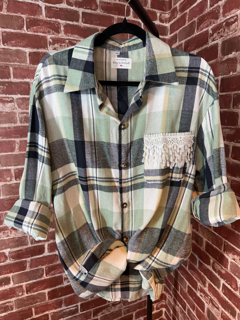 Sage Green Long Sleeve with Quilted Back- XLarge